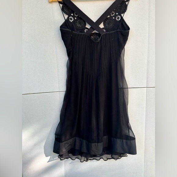 Catherine Malandrino SILK MID-LENGTH DRESS embroidered size 0 - Picture 6 of 9